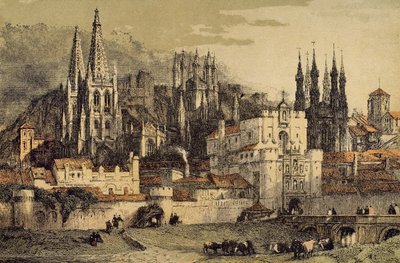 View of the City of Burgos (Castile, Spain), with its Walls by Unbekannt Unbekannt
